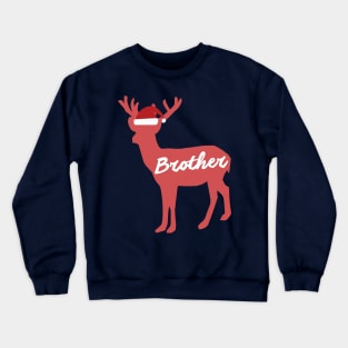 Brother Reindeer Family Group Christmas Eve Matching Crewneck Sweatshirt